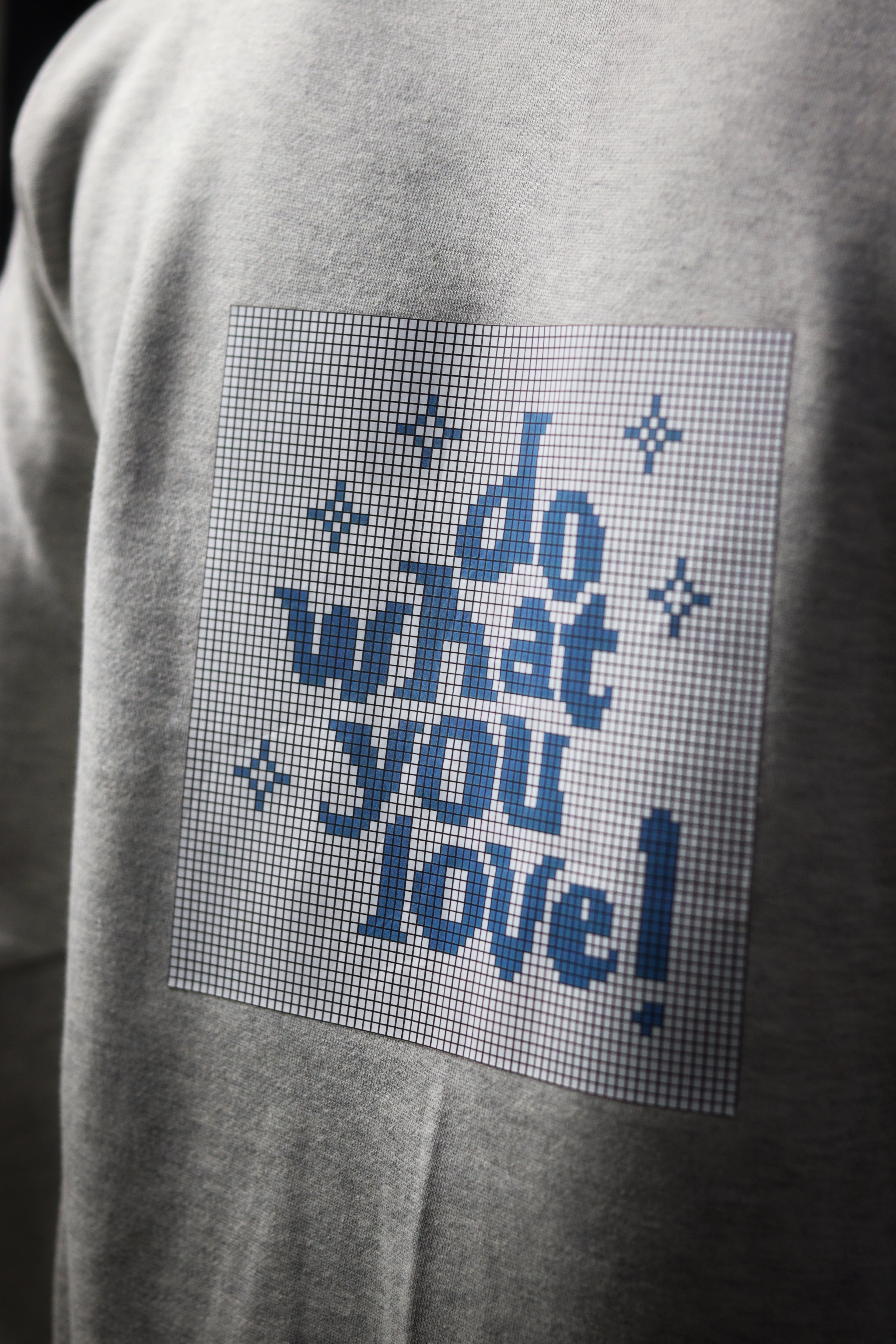 BE RARE - GRAPHIC PRINT HOODIE - GRAY PREMIUM