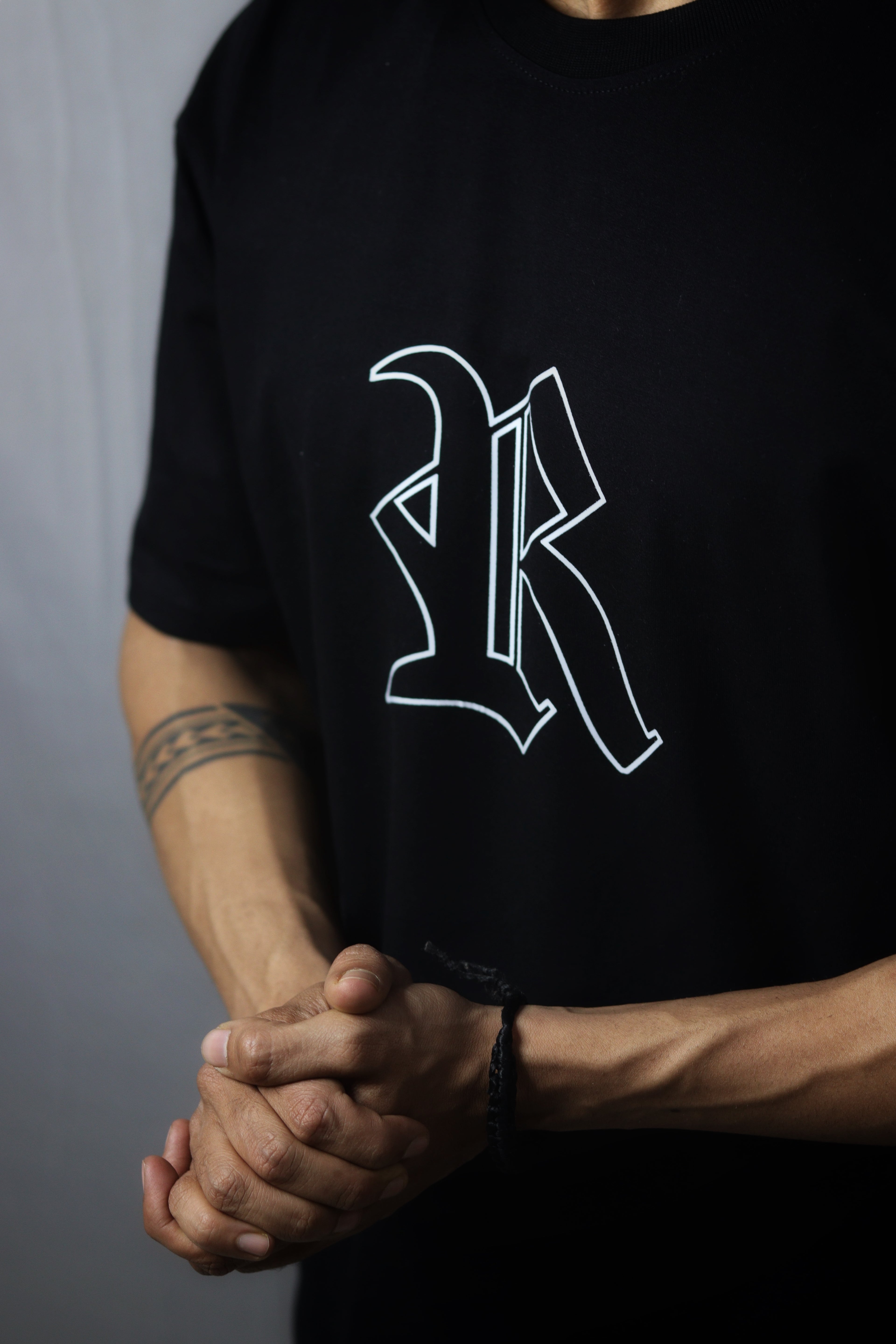 OVERSIZED PREMIUM BLACK GRAPHIC T-SHIRT