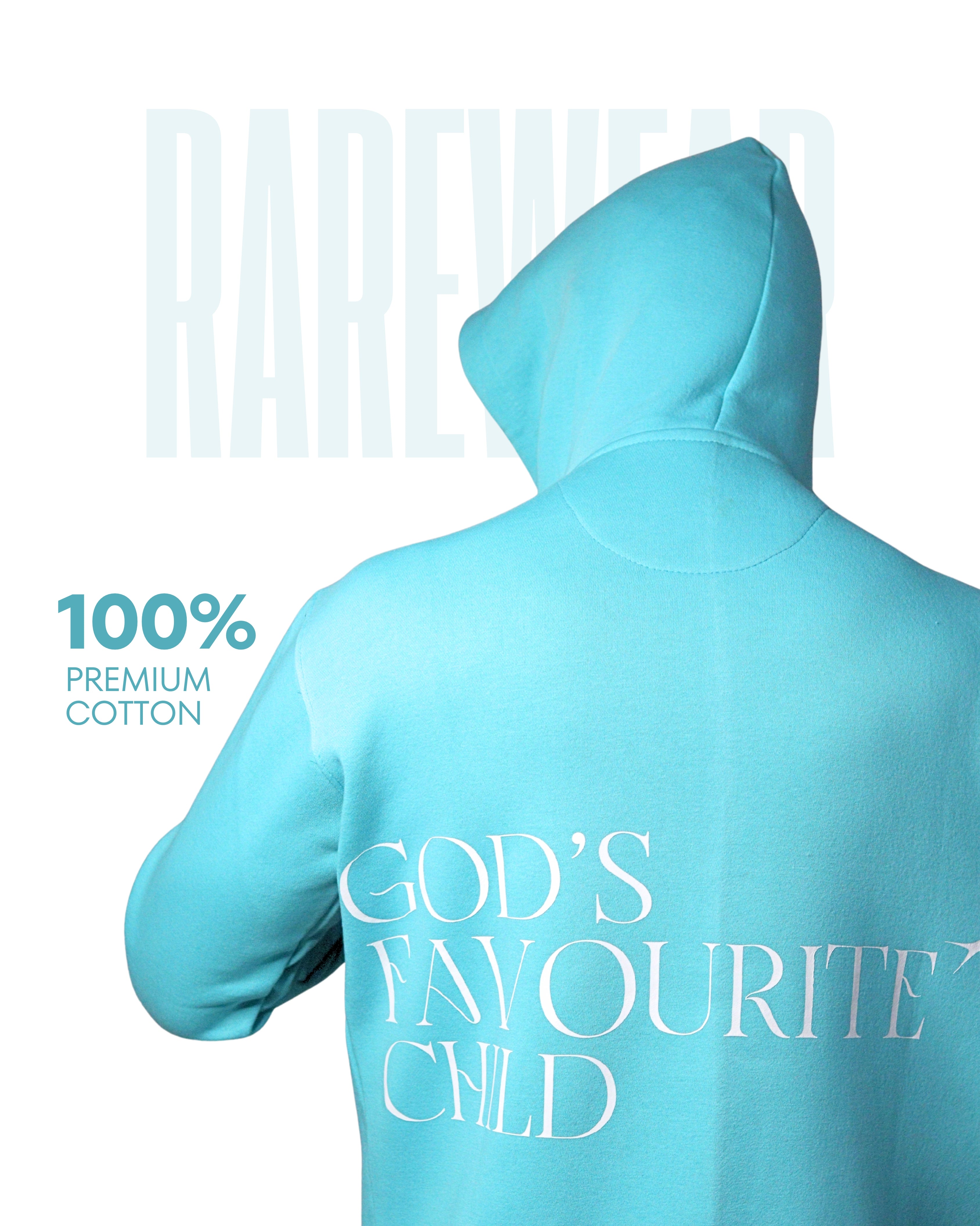 GOD’S FAVOURITE- OCEAN BLUE  GRAPHIC HOODIE