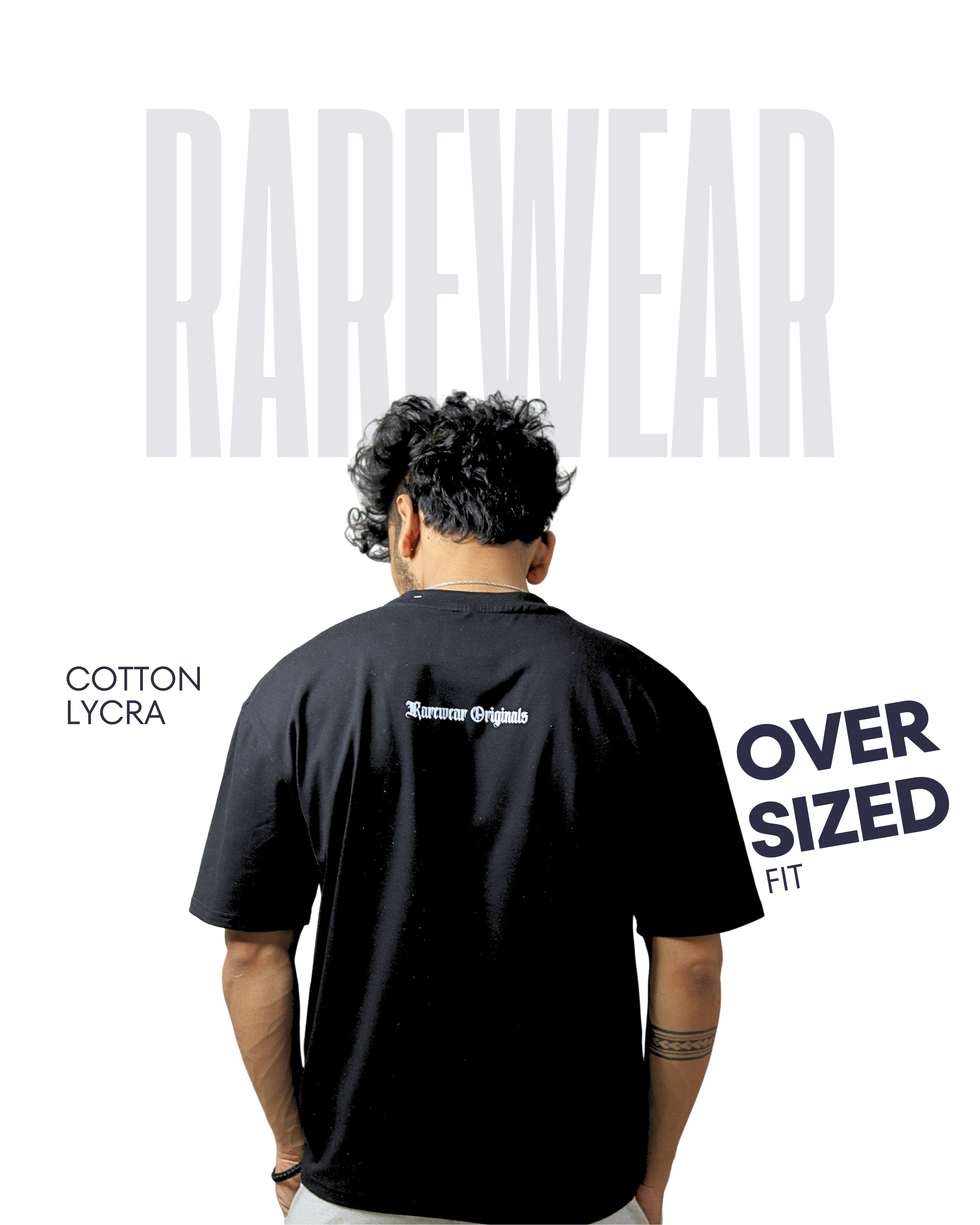 OVERSIZED PREMIUM BLACK GRAPHIC T-SHIRT